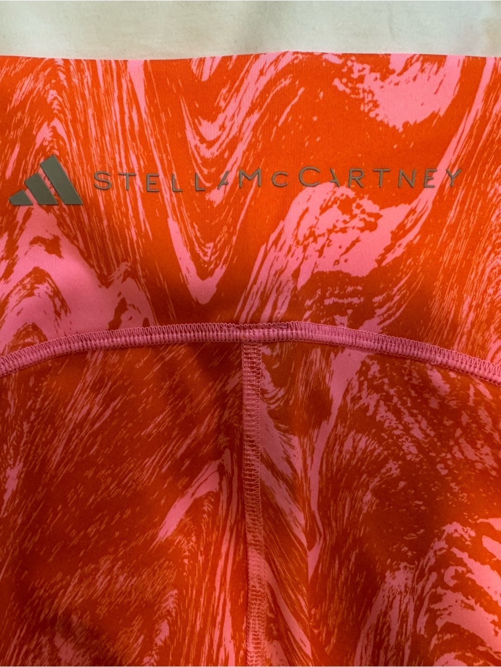 Adidas by Stella McCartney Orange & Pink Marbled Track Joggers